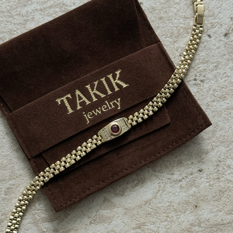 Burgundy hasır kordon bileklik | 14k vip