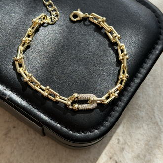 Zincir Detay Bileklik | 14k vip