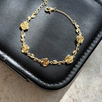 Vintage Gül Detay Bileklik | 14k vip