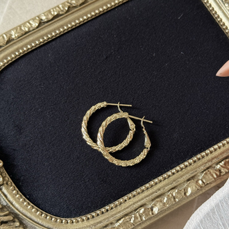 2,5 cm sarmal parıltılı halka küpe | xuping