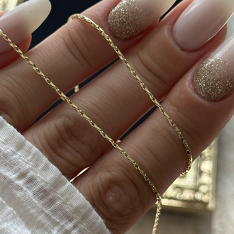 Örme Detay Zincir Kolye | 14k xuping