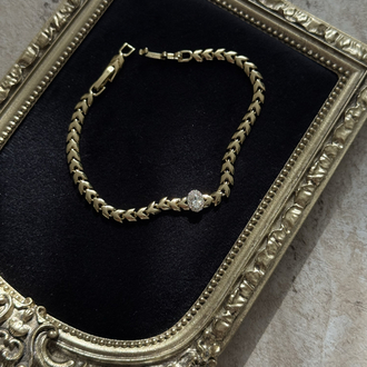 Taşlı Başak Model Bileklik | 14k xuping