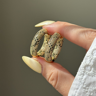 Tamtur Leopar Desen Küpe