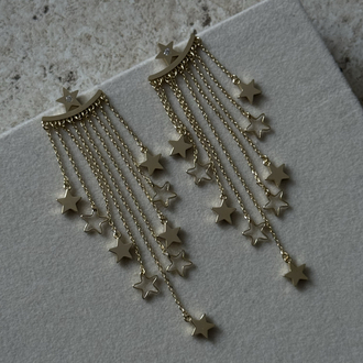 Falling stars 14k xuping küpe