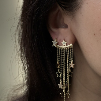Falling stars 14k xuping küpe