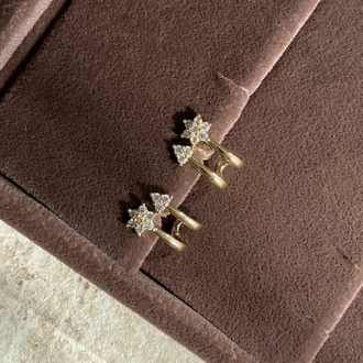 Çiçek Desen Küpe | 14k xuping