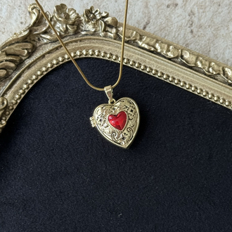 Love Hearts Kapaklı Kolye | Çelik
