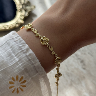 Vintage Gül Detay Bileklik | 14k vip