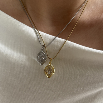 Diamond Vintage Kolye | Çelik