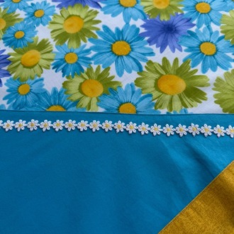 Blue Garden Papatya Masa Örtüsü ve Kapak