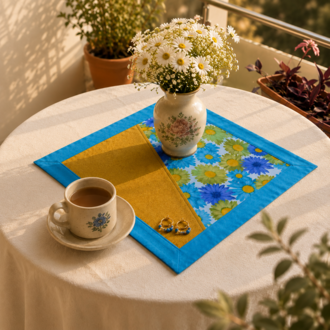 Blue Garden Duo | 44×44 cm Runner