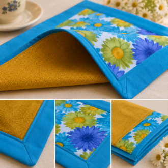 Blue Garden Duo | 44×44 cm Runner