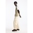 Oversize %100 Cotton Erkek Kargo Pantolon Bej