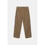 Oversize %100 Cotton Erkek Kargo Pantolon Kahverengi