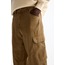Oversize %100 Cotton Erkek Kargo Pantolon Kahverengi