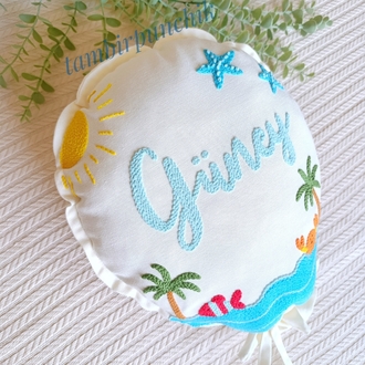 isimli  balon yastık 