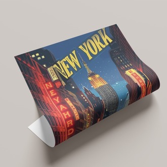New York ve Taksi Posteri