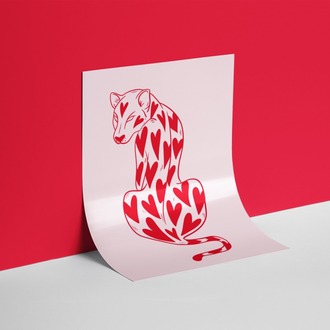 Kalpli Pembe Leopar Posteri