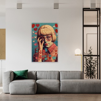 Kısa Saçlı Gözlüklü Kız Posteri