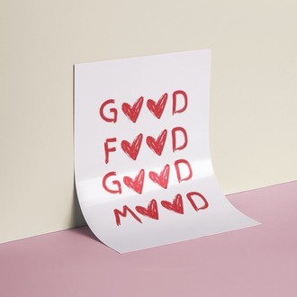 Good Food Good Mood Poster