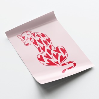 Kalpli Pembe Leopar Posteri