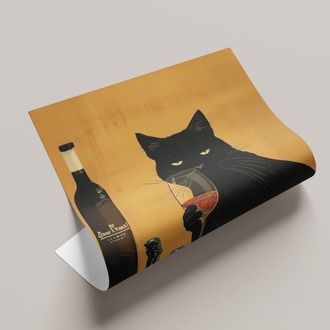İllüstrasyon Kedi Posteri