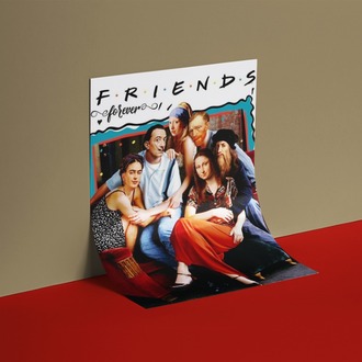 Friends Vintage Çizim Poster