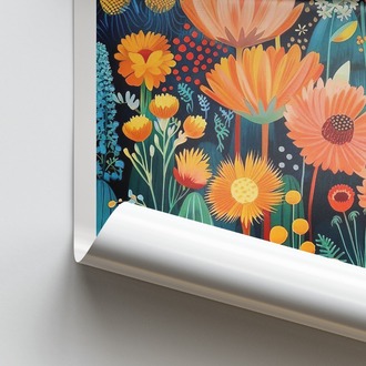Yayoi Kusama Renkli Çiçekler Posteri
