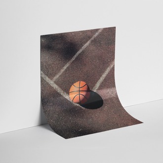 Basket Sahası ve Basket Topu Posteri