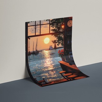 İllüstrasyon Günbatımı Posteri