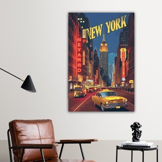 New York ve Taksi Posteri