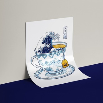 Japon İşi Kahve Fincanı Posteri
