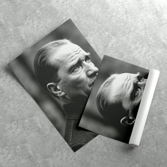 Siyah Beyaz Atatürk Posteri