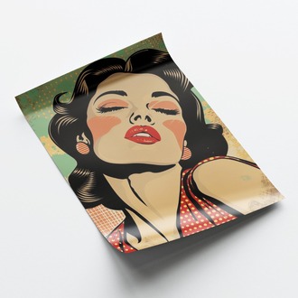 Pop Art Kadın Resmi Posteri