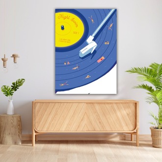 Plak içinde Yüzen İnsanlar Poster