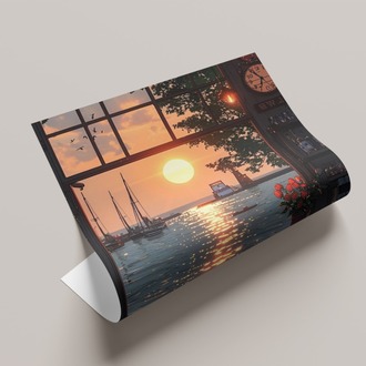 İllüstrasyon Günbatımı Posteri