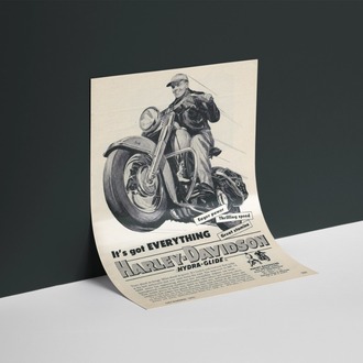 Harley Davidson Gazete Reklamı Posteri