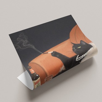 Keyif Yapan Kedi Poster