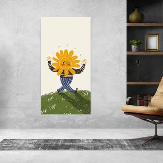 Güneş Yerinde Çizim Poster