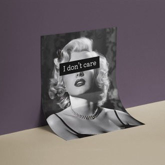 Marilyn Monroe Don't Care Poster