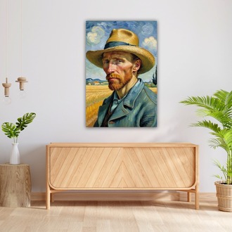 Van Gogh ve Buğday Tarlası Poster
