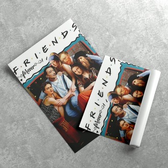Friends Vintage Çizim Poster