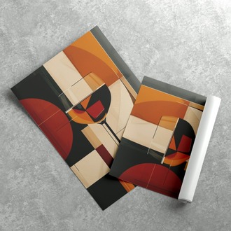 Geometrik Şekilli Şarap Kadehi Posteri