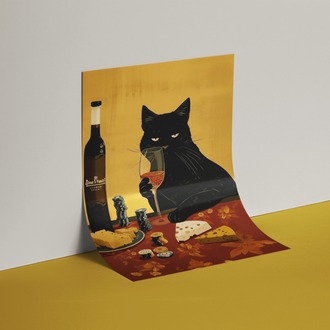 İllüstrasyon Kedi Posteri