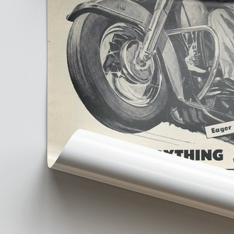 Harley Davidson Gazete Reklamı Posteri