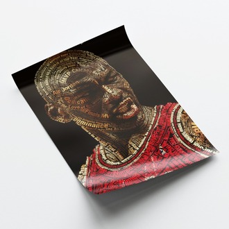 Michael Jordan ve Yazılar Posteri