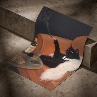 Keyif Yapan Kedi Poster