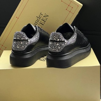 Alexander McQueen Siyah-Gümüş Taşlı