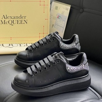 Alexander McQueen Siyah-Gümüş Taşlı