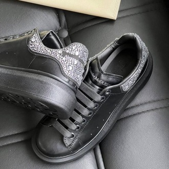 Alexander McQueen Siyah-Gümüş Taşlı